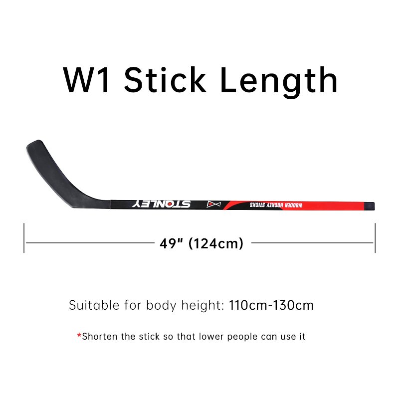 Children's wooden hockey stick 52 "Junior child practice stick land training cheap in stock Beginner level ice hockey sticks