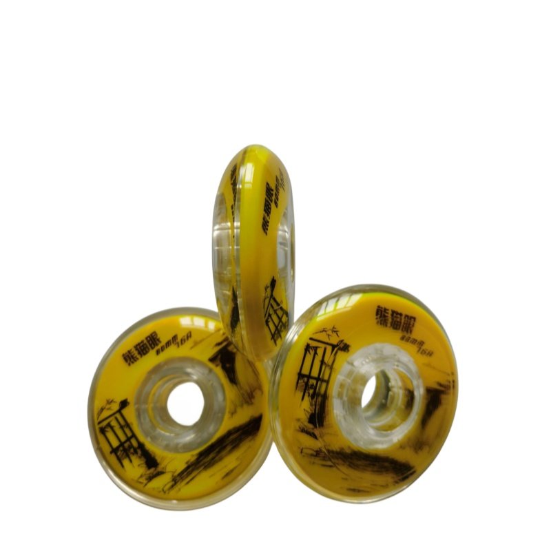 Dual hardness PU wheels 72mm 76mm 80mm Free Skating indoor outdoor high rebound SHR 76A for child adult ice roller hockey skates