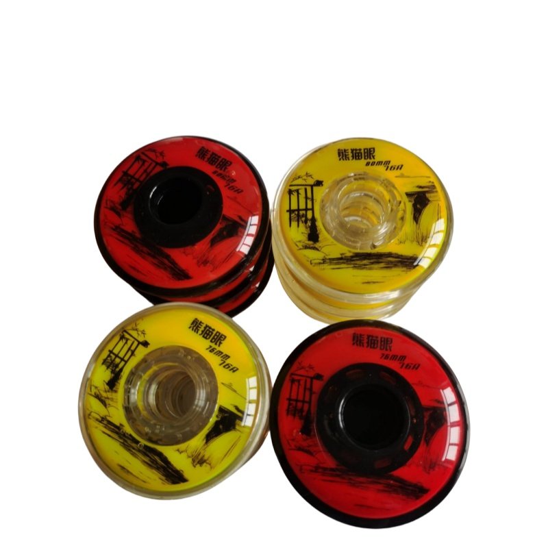 Dual hardness PU wheels 72mm 76mm 80mm Free Skating indoor outdoor high rebound SHR 76A for child adult ice roller hockey skates