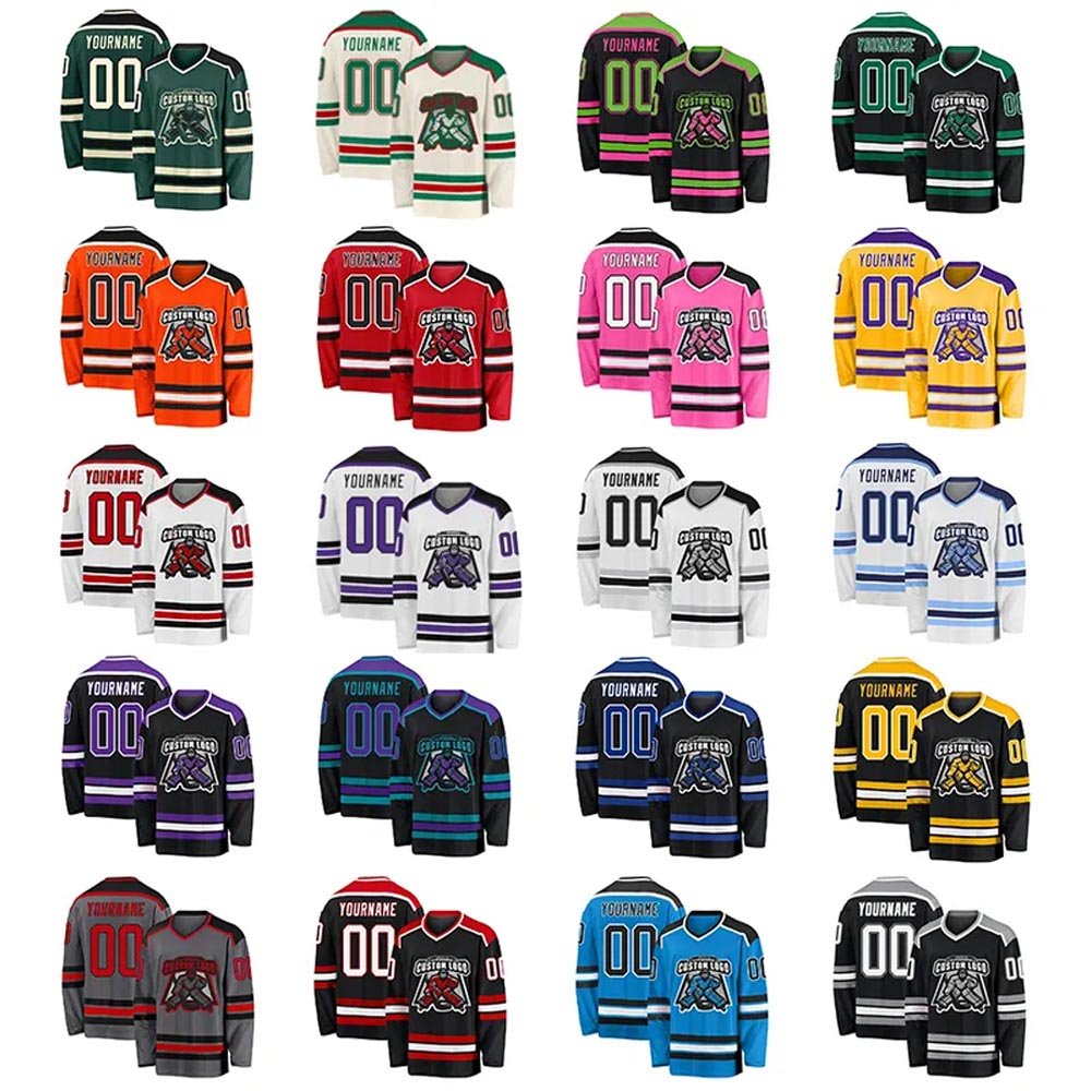 New Custom Embroidery Sublimation Ice Hockey Wear Blank Jersey Ice Hockey Club Jersey Professional Field Hockey Jersey