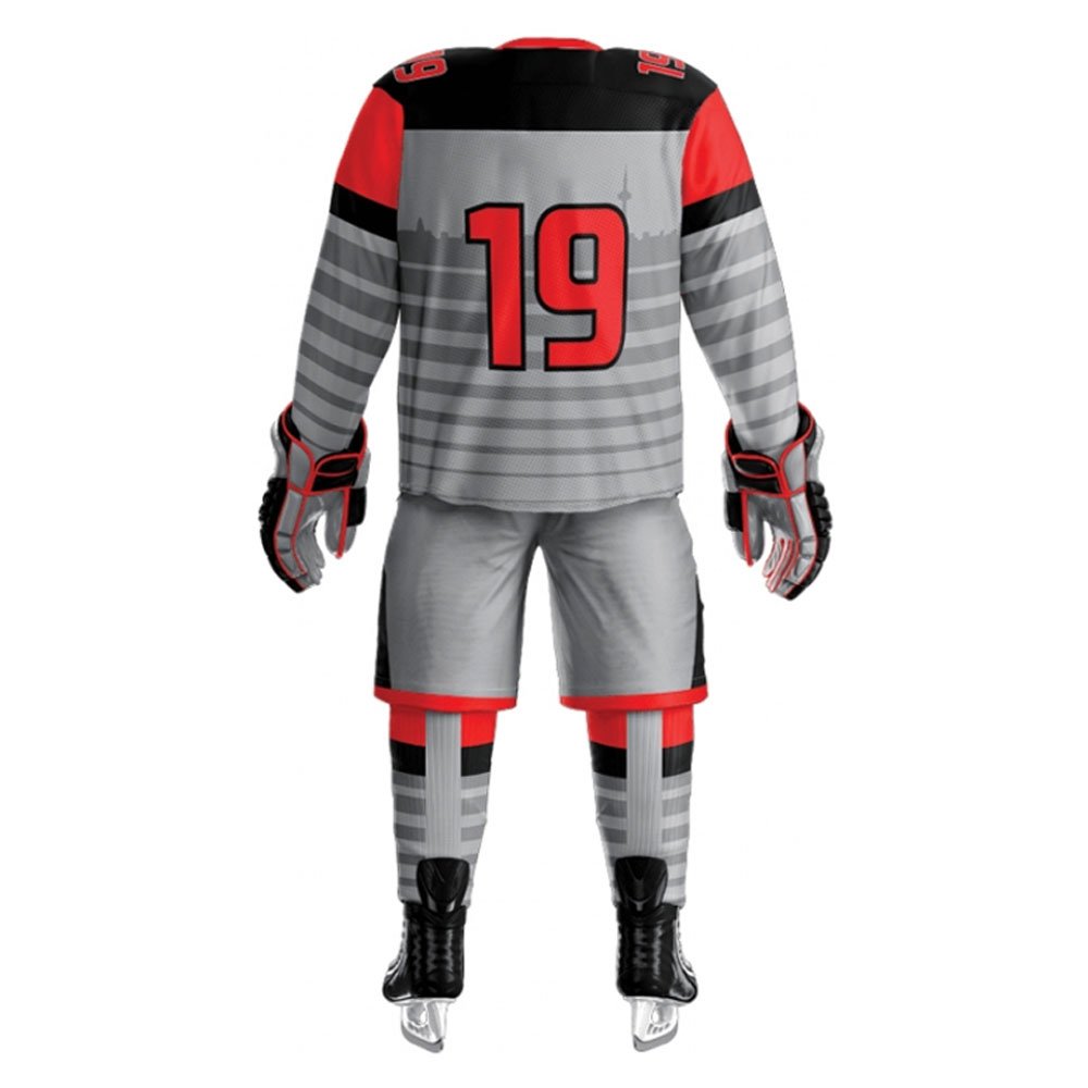 High Quality Wholesale Ice Hockey Uniform Sets Breathable Jersey with Custom Team Name OEM Logo Printed Sublimation Technique