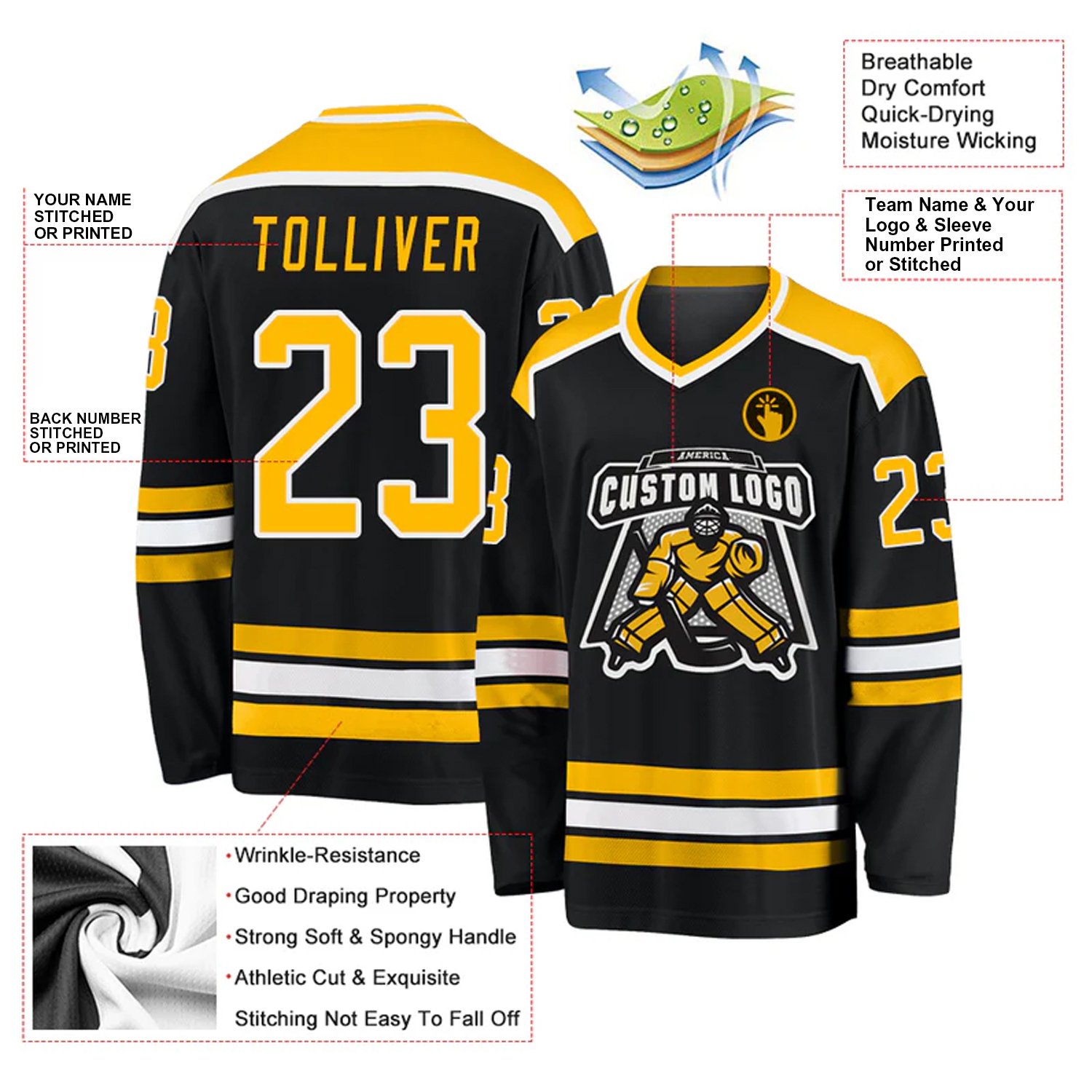 High Quality Custom Team Hockey Jerseys Sublimation Ice Hockey Uniforms Adults Ice Hockey Wear