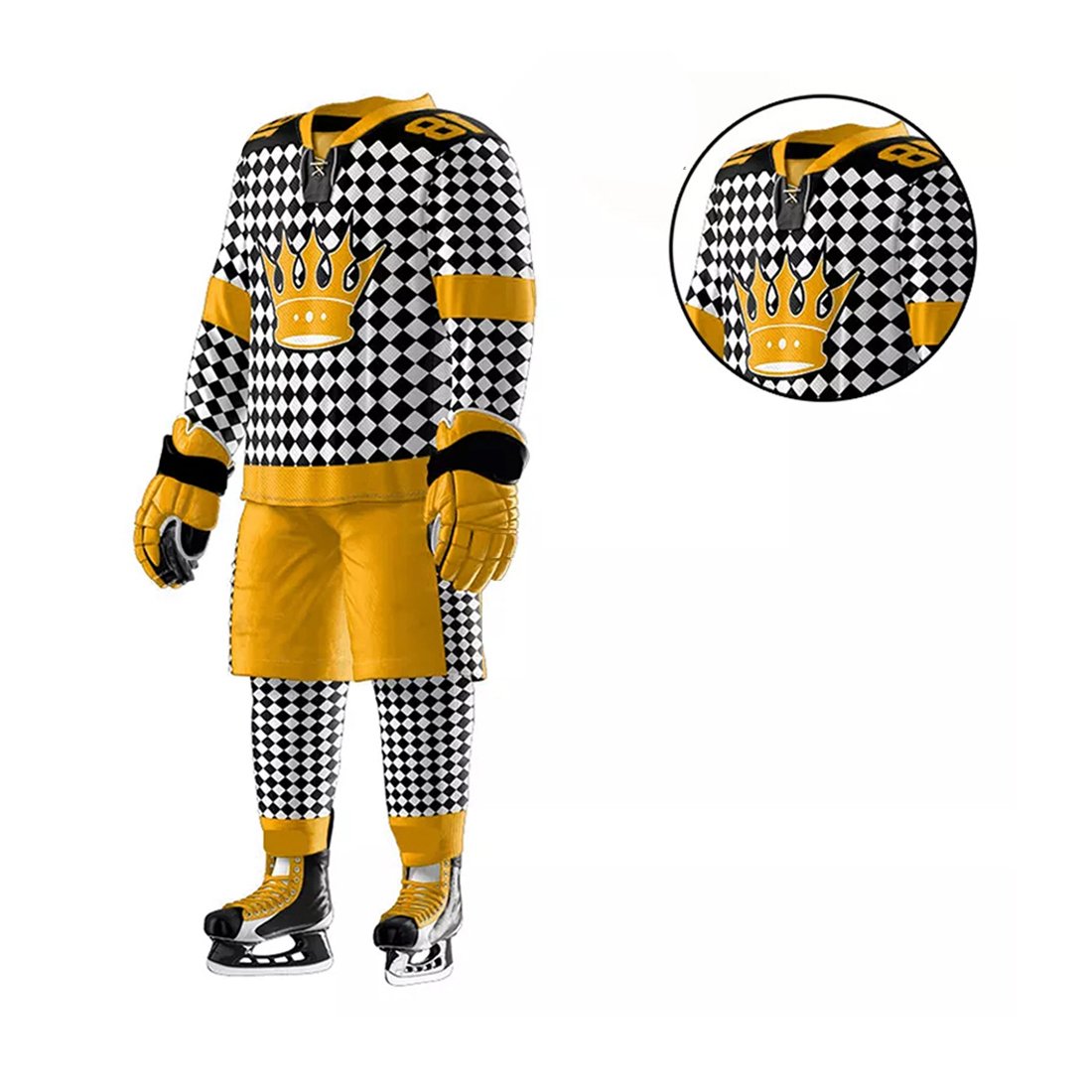 New Arrival Design Your Own Logo Ice Hockey Uniform Plus Size Ice Hockey Uniform For Adult Custom Made Ice Hockey Uniform