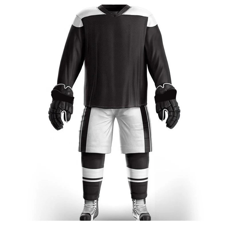 Custom Comfortable Mesh Men's Ice Hockey Jersey Sportswear Shirt Tops Tracksuit Hockey Uniform With Custom Logo