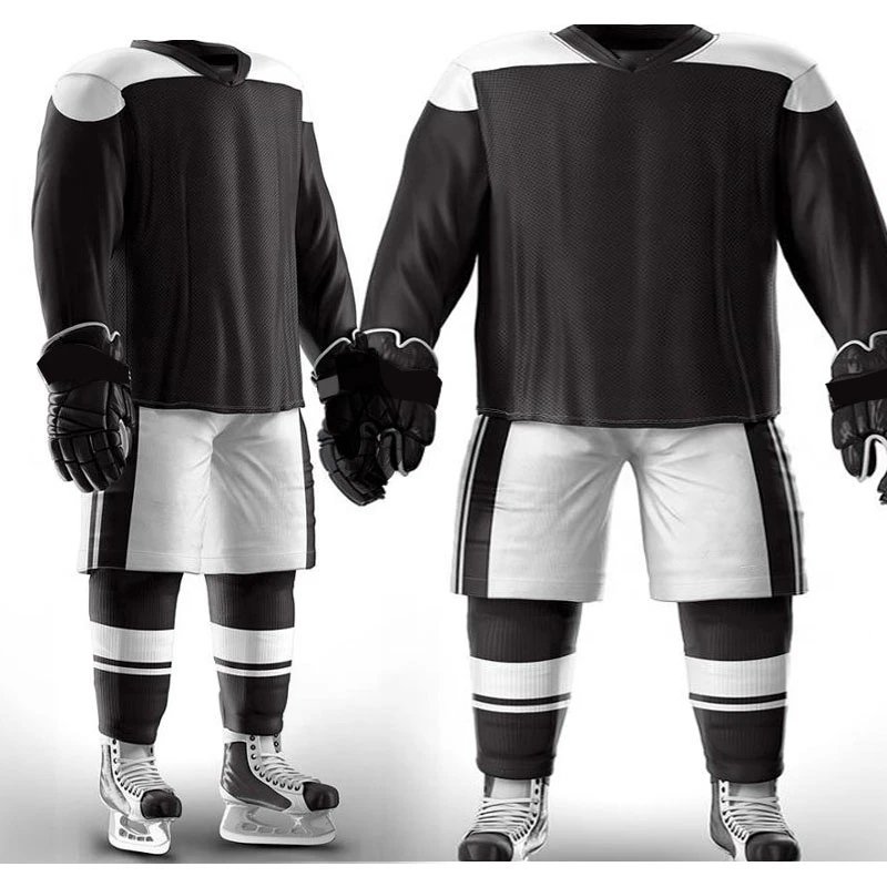 Custom Comfortable Mesh Men's Ice Hockey Jersey Sportswear Shirt Tops Tracksuit Hockey Uniform With Custom Logo