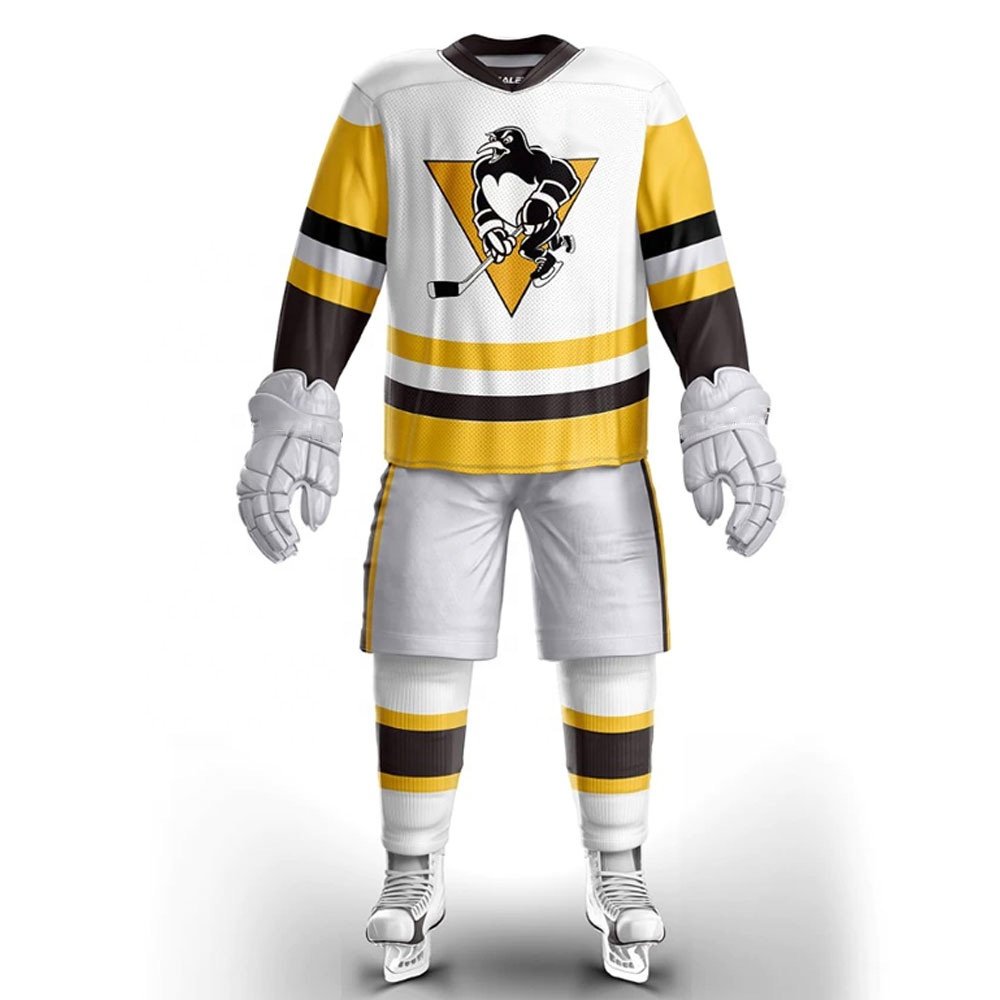 Ice Hockey Uniform 100% Polyester Custom Sublimation New Arrival Ice Hockey Jersey Hockey Uniform Made In Pakistan IHU-0038