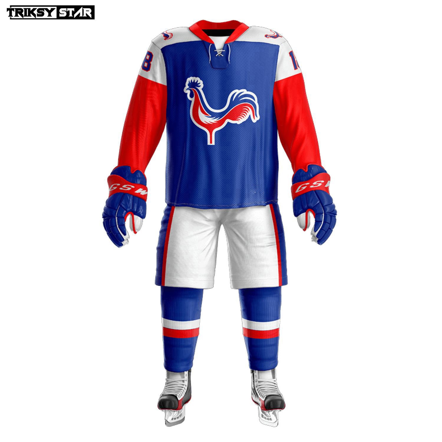 Ice hockey Custom oem stitched men's team reversible custom sublimated ice hockey wear