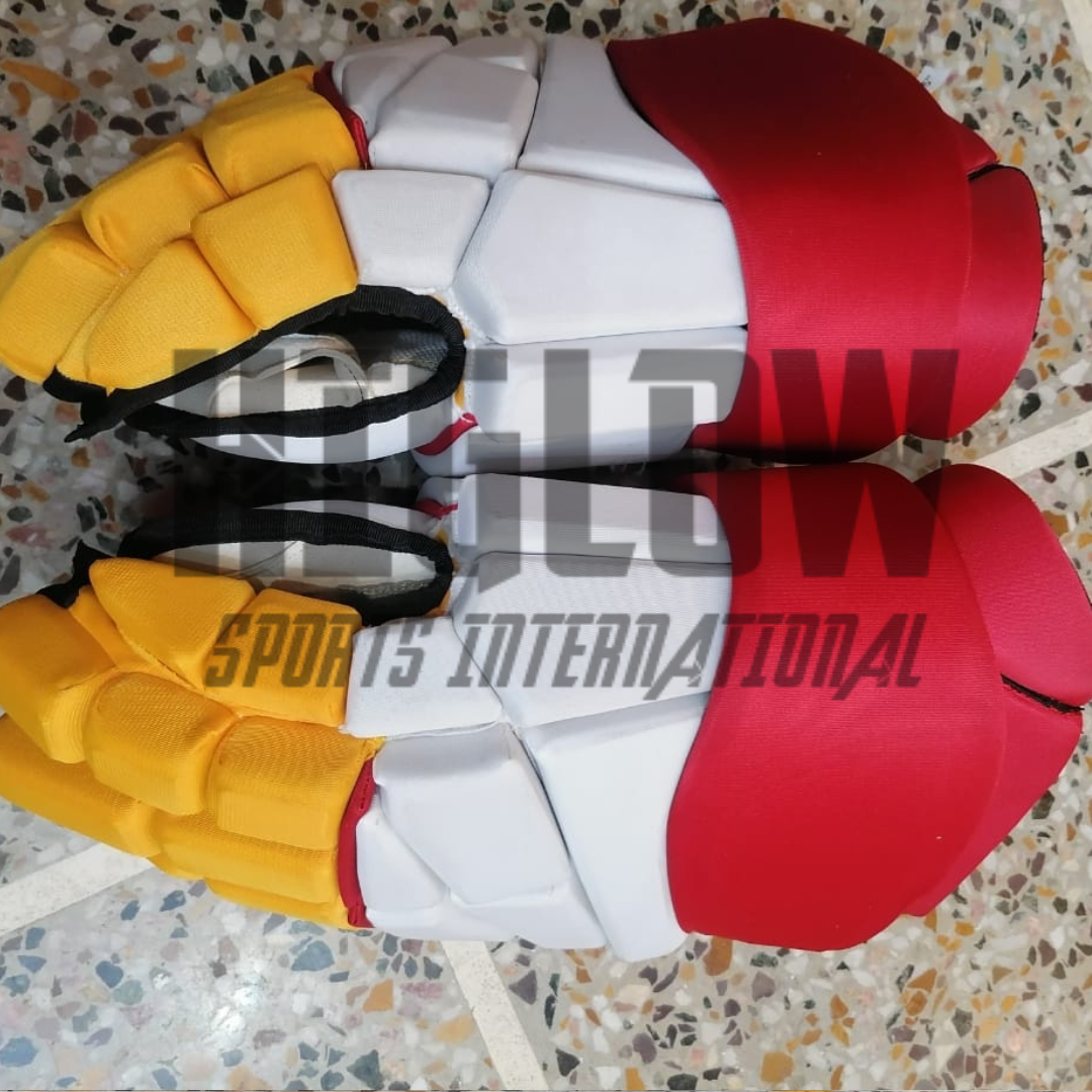 Fashion adjustable top quality Ice Hockey Gloves Customized Padded ice hockey gloves team name ice hockey gloves