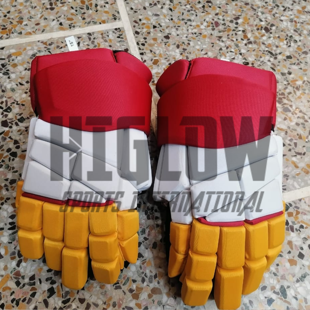 Fashion adjustable top quality Ice Hockey Gloves Customized Padded ice hockey gloves team name ice hockey gloves