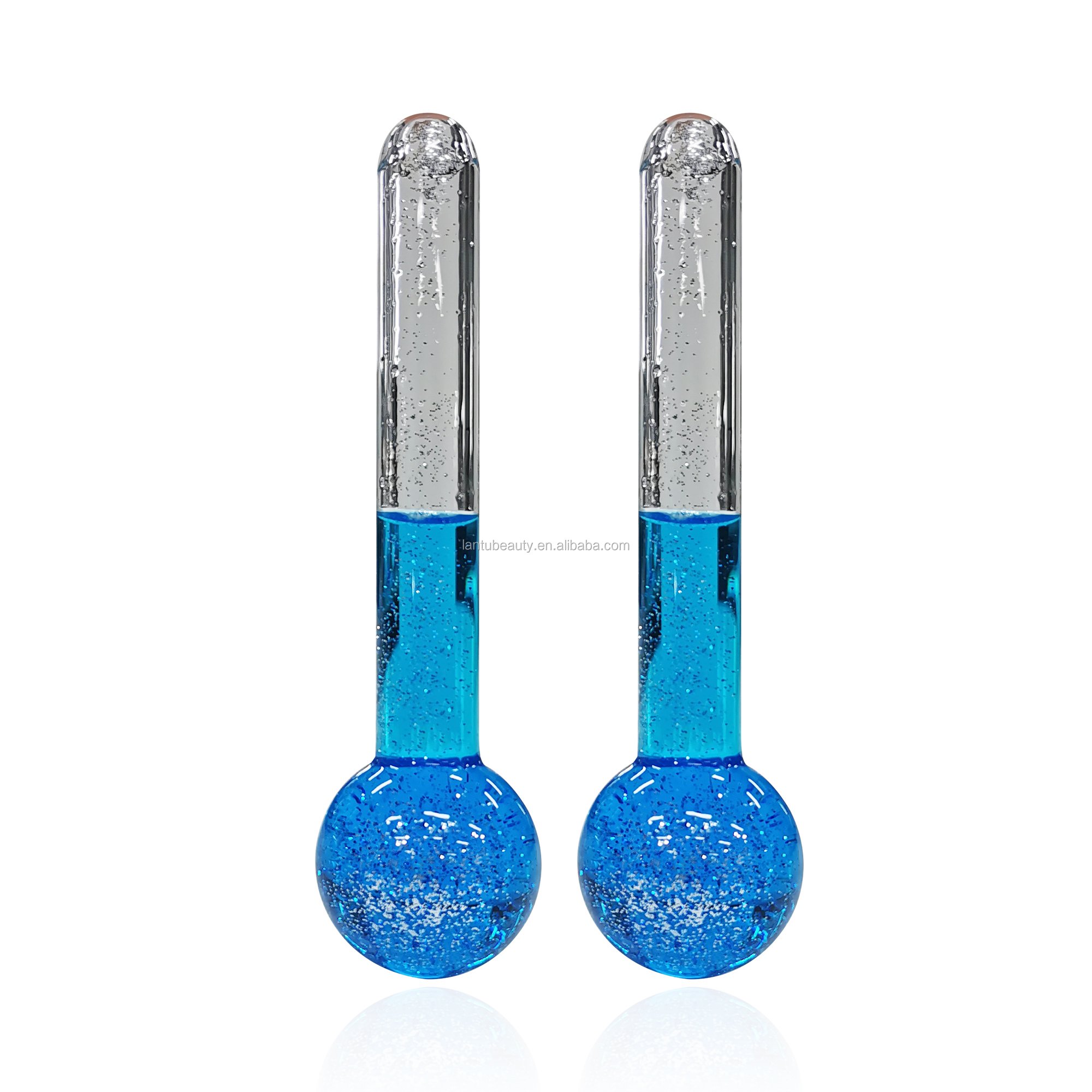 Colorful Gel Shinning Glitters Mini Cold Roller Balls Water Wave Hockey Eyes Facial Massage Ice Globes For Plastic Surgery
