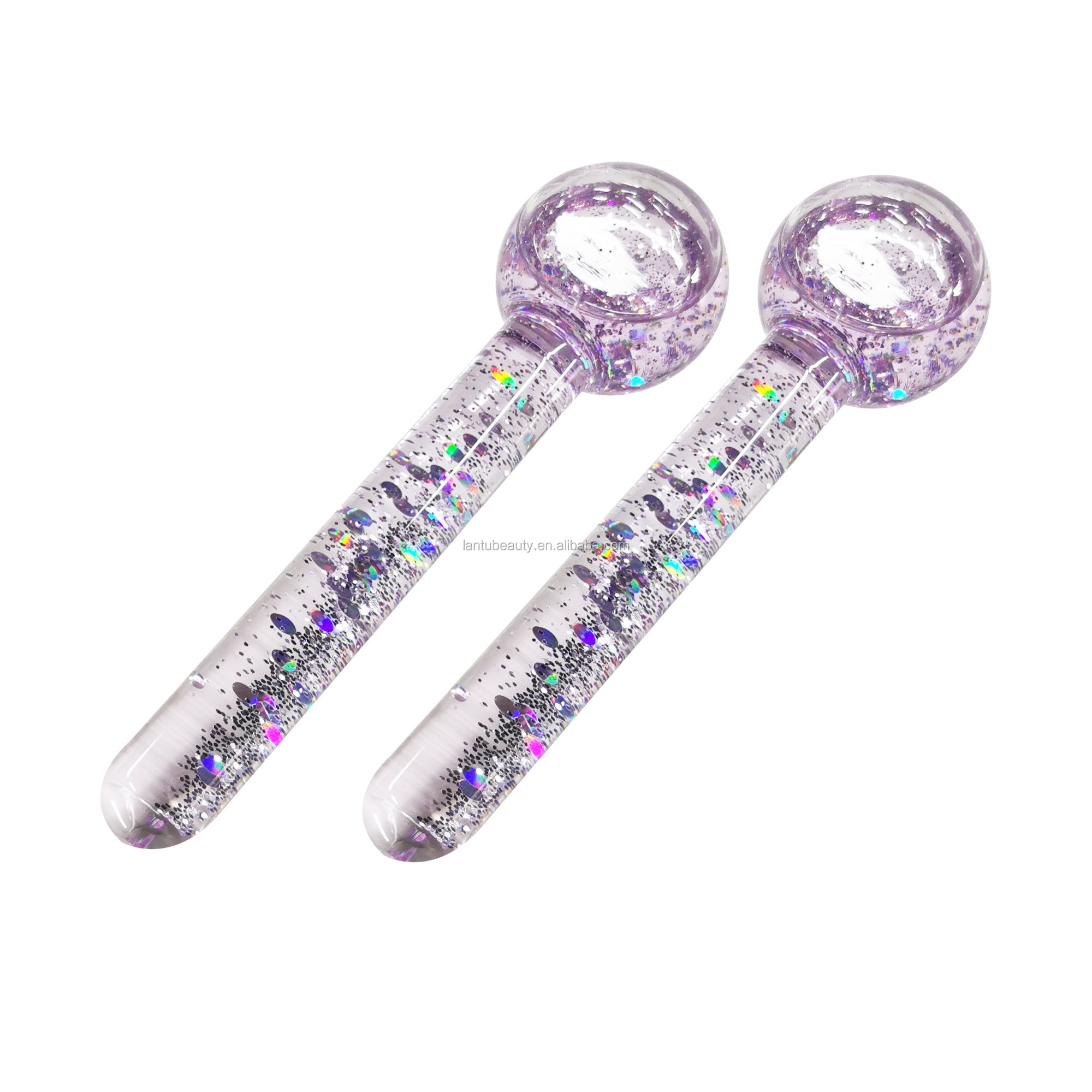 Colorful Gel Shinning Glitters Mini Cold Roller Balls Water Wave Hockey Eyes Facial Massage Ice Globes For Plastic Surgery