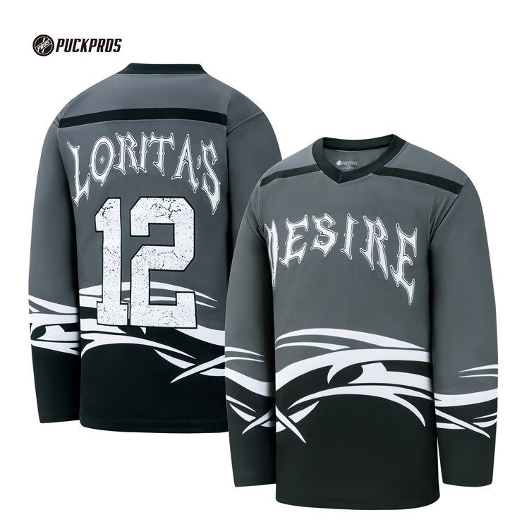 Custom Hockey Jersey Sublimated Stripes Tackle Twill Team Logo Hockey Jersey Custom Embroidery Uniform for Ice Hockey