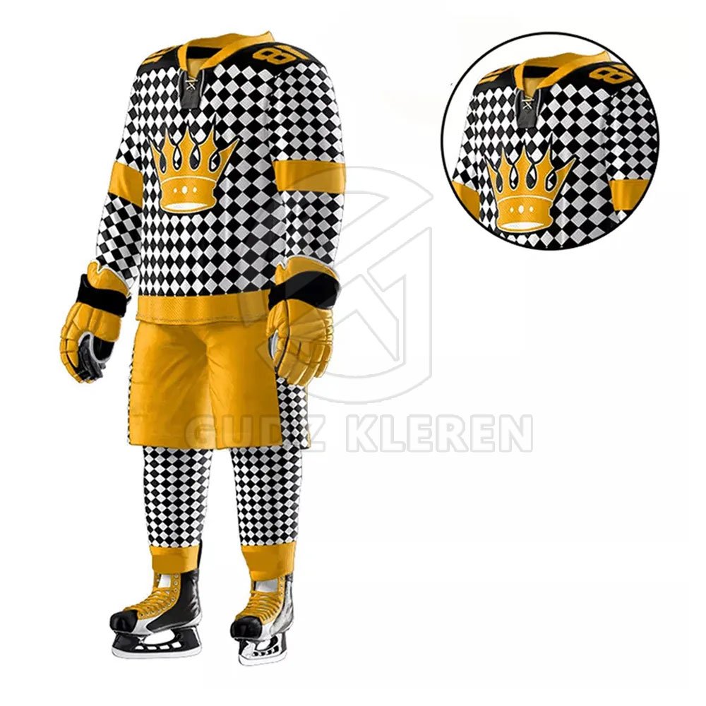 2024 Customized High Quality Sublimation Ice Hockey Uniform Wholesale Cheap Price Ice Hockey Uniform For Men's