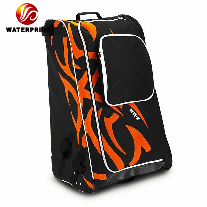 28 inch Ice Hockey Equipment wheel Bag with helmet and skate shoes compartments hockey roller bag 36 inch Ice Hockey trolley bag