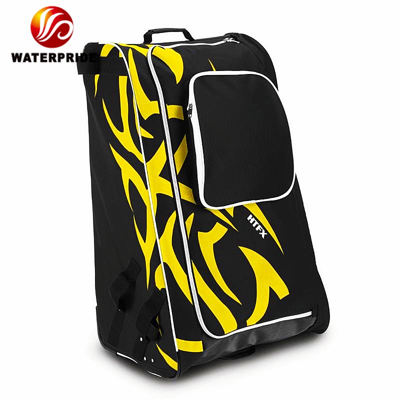 28 inch Ice Hockey Equipment wheel Bag with helmet and skate shoes compartments hockey roller bag 36 inch Ice Hockey trolley bag