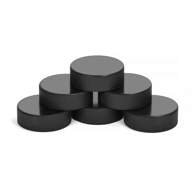 High Quality Print Custom Brand Logo Custom Colors Rubber Ice Hockey Puck Ball
