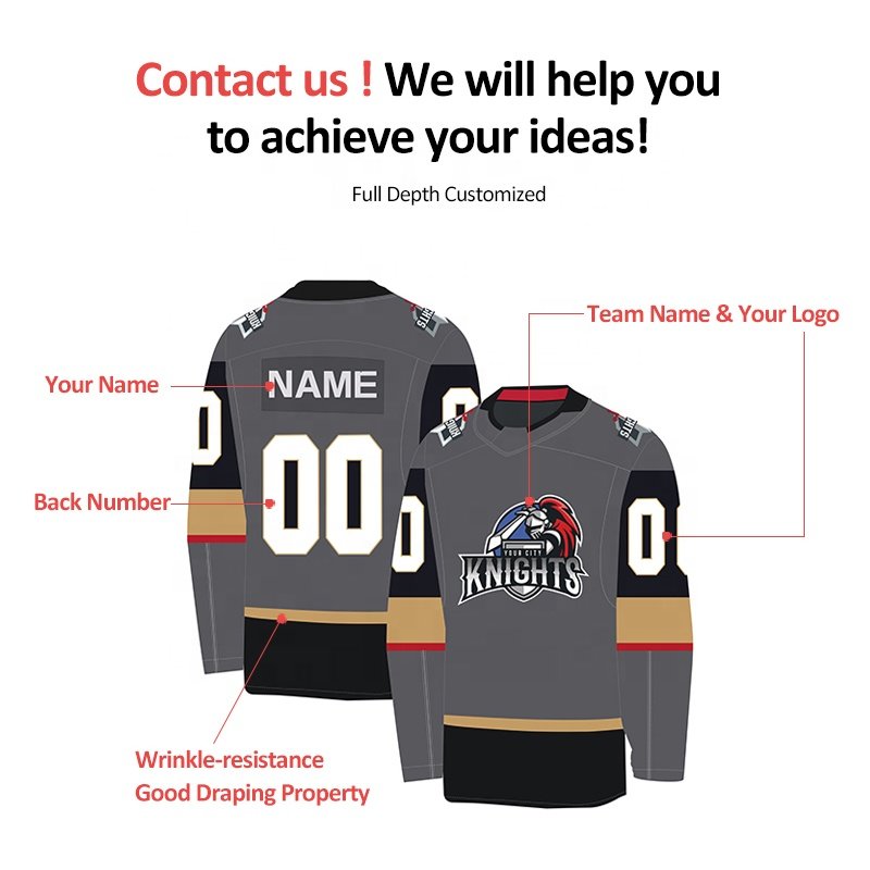 ice hockey uniform Top Quality Embroidery Custom Team Ice Hockey sweater Customized CALGARY FLAMES ICE HOCKEY JERSEY