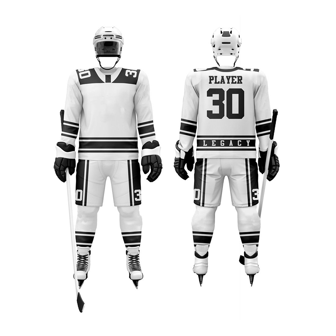 Premium Quality Factory Manufacture Ice Hockey Jersey And Pant Sets Wholesale Price Ice Hockey Uniform
