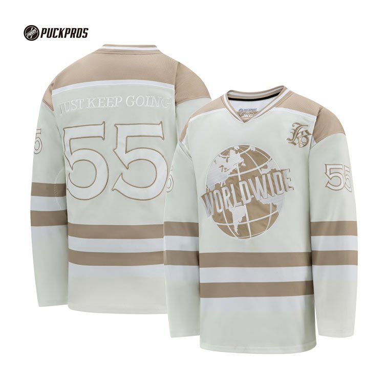 sublimation hockey jersey Stripes Tackle Twill Team Logo Hockey Jersey Custom Embroidery Uniform for Ice Hockey