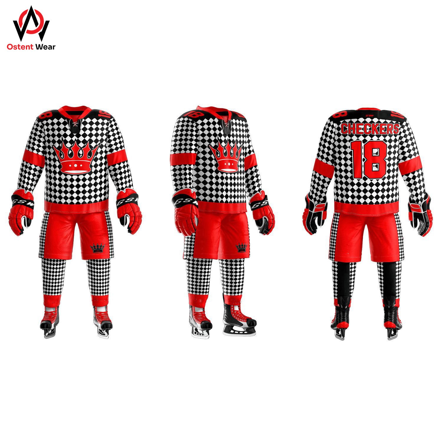 Durable Slim Fit Ice Hockey Jerseys Comfortable Training Uniform Made in Pakistan OEM Team Name Included