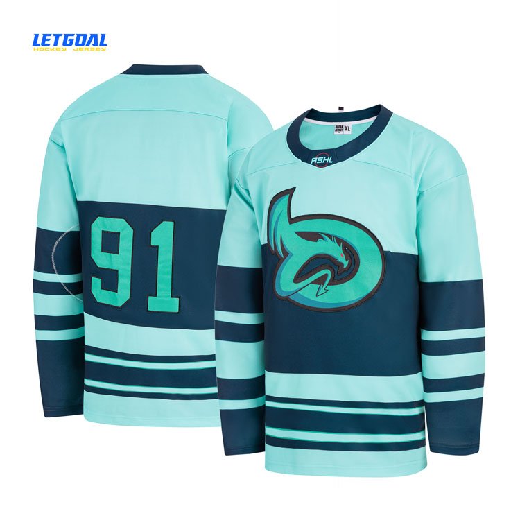 High Quality 100% Polyester Customized Embroidery Tackle Twill Dimensional Hockey Jersey