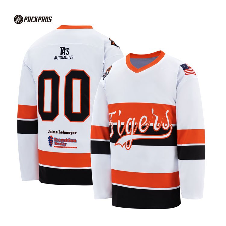 Custom Made Hockey Jersey with Team Name Embroidery Sublimation Printing Techniques OEM Service