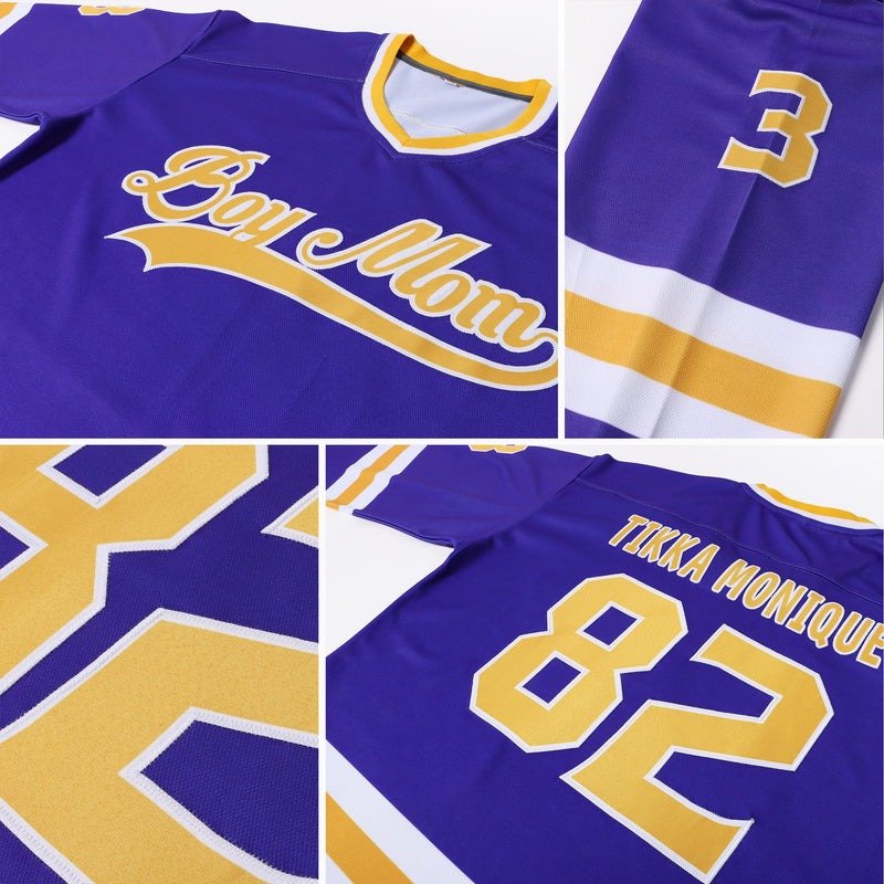 High Quality Polyester Custom Hockey Uniform Free Design Sublimated Print Embroidery Logo Ice Hockey Jersey with OEM Team Name