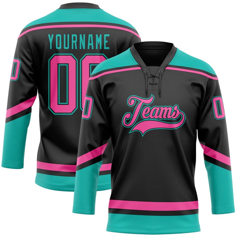 Free Design Team Logo Sewing Pattern Youth Training Ice Hockey Jersey Purple Pink Camo Hockey Jersey