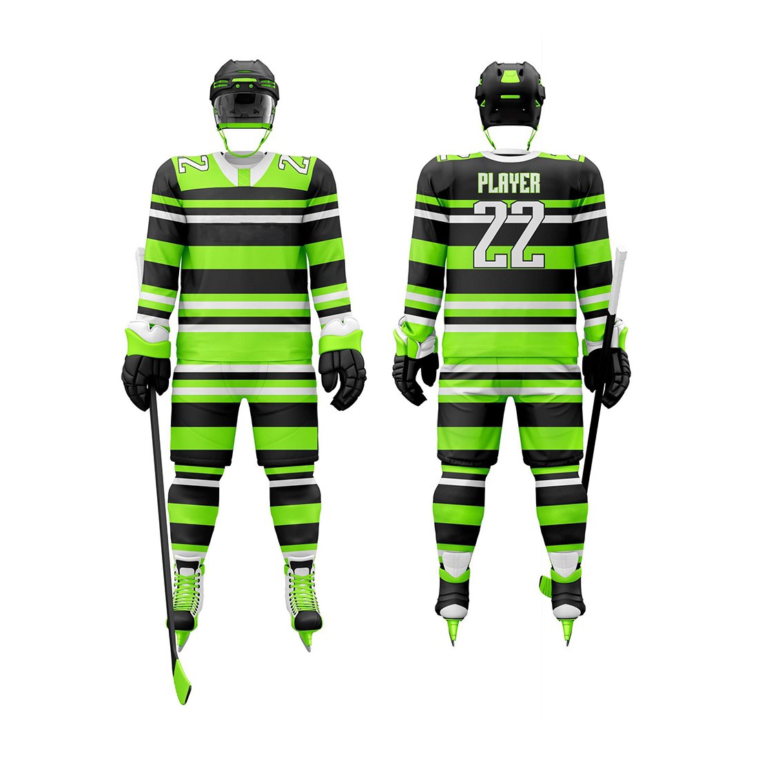 2024 Customizable Comfortable Breathable Ice Hockey Uniforms Set Sublimated with OEM Services Includes Your Team Name Printing