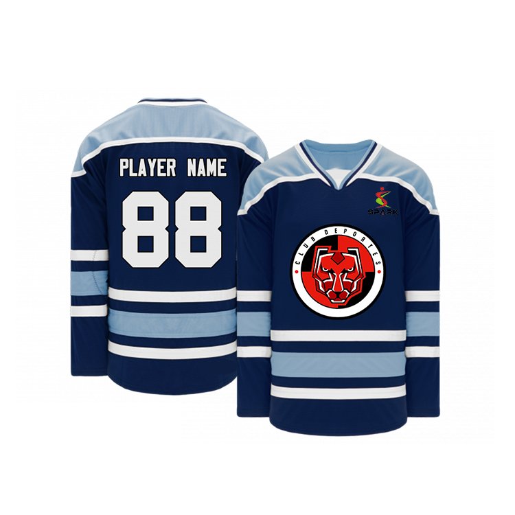 100% Polyester Fabric Breathable Sports Wear Custom Logo Oem Team Name Sublimation Ice Hockey Jerseys