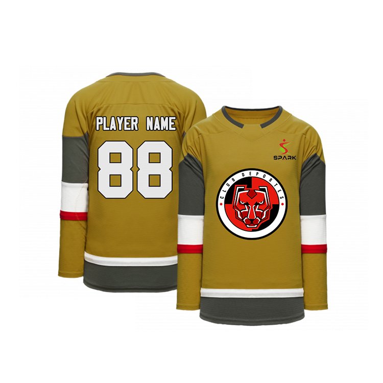 100% Polyester Fabric Breathable Sports Wear Custom Logo Oem Team Name Sublimation Ice Hockey Jerseys