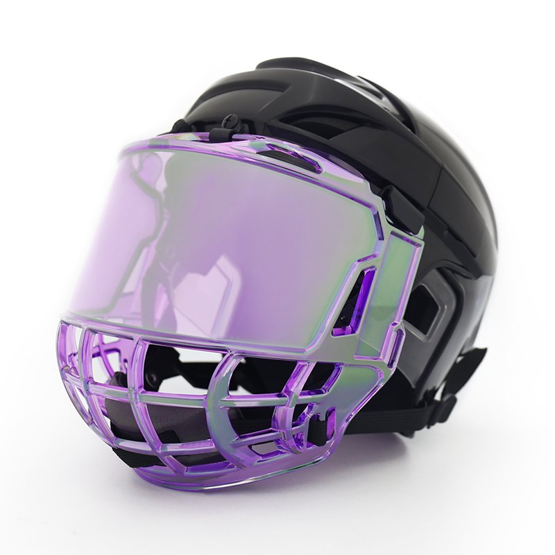 Factory Supported Customizable Anti-Fog Ice Hockey Anti-Scratch Visor Both Side Revo green Ice Hockey Cage For Ice Hockey Helmet