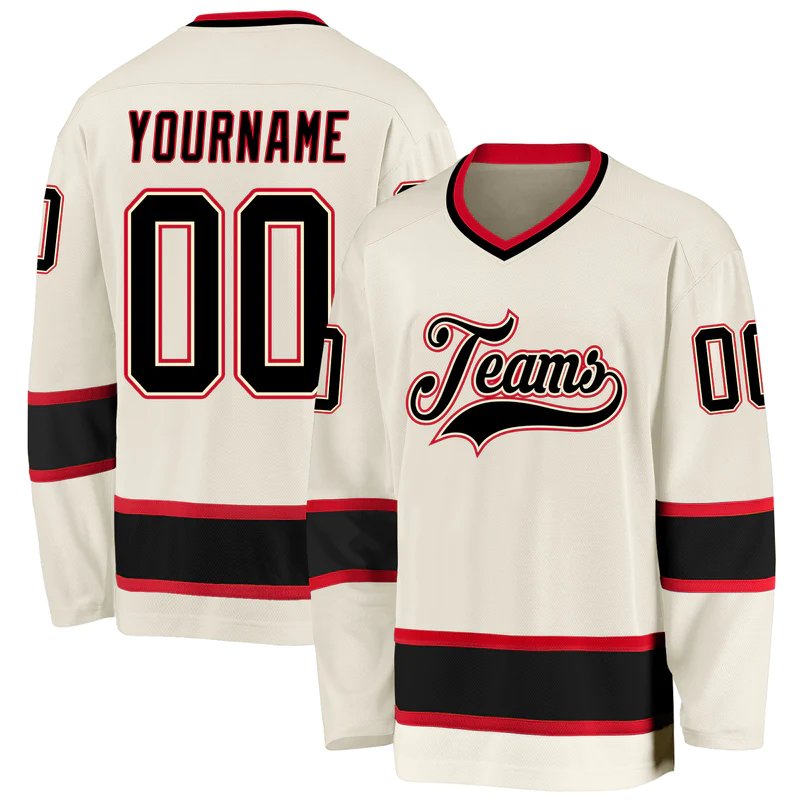 Custom Oem Stitched Vintage Twill Embroidery Double Sided Boys White Hockey Jerseys Uniform With Sash