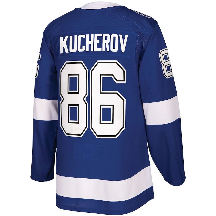Custom Ice Hockey Jersey Tampa Bay City Stitched Sports Embroidery Men Blue Lightning wear #91 Stamkos #86 Kucherov