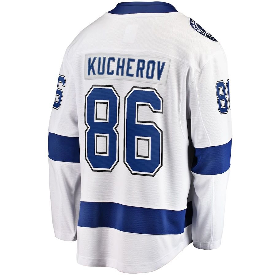Custom Ice Hockey Jersey Tampa Bay City Stitched Sports Embroidery Men Blue Lightning wear #91 Stamkos #86 Kucherov
