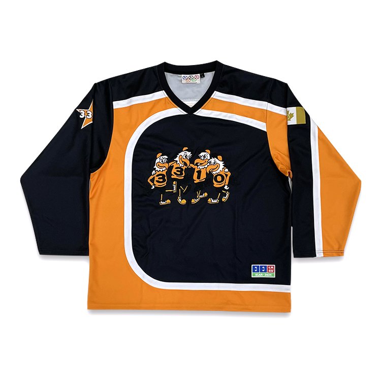 Ice Hockey Jersey Wholesale Custom Twill Embroidery Logo Patchwork Design Men's Ice Hockey T-Shirt