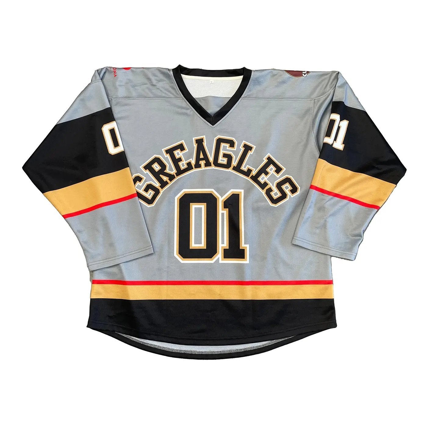 American Youth Tackle Twill Team Logo Embroidery Ice Hockey Uniform Wear Sports Shirt Men Sublimation Hockey Jersey