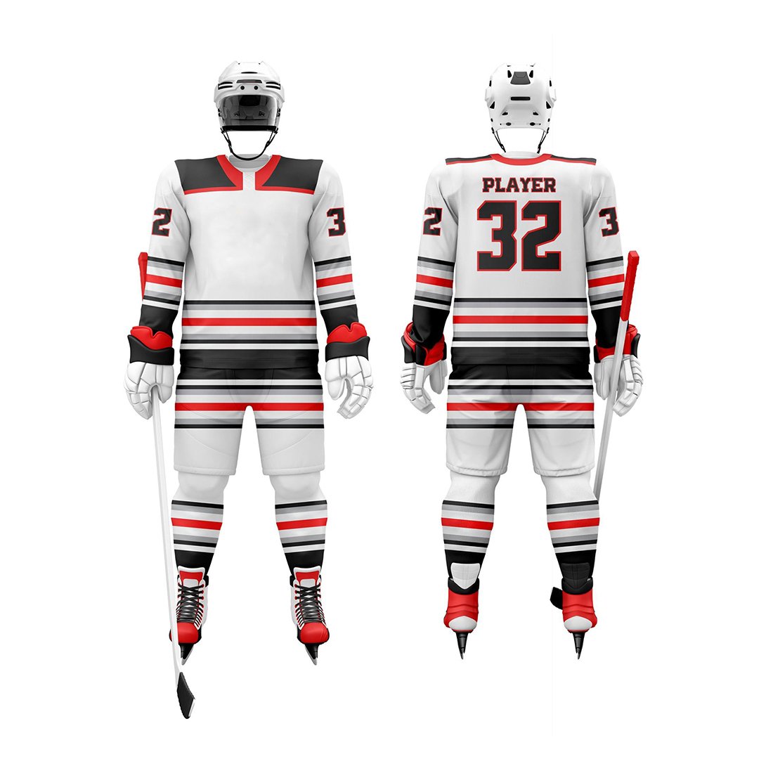 Wholesale Price Ice Hockey Uniform Customized Logo Team Sports Sublimation Ice Hockey Uniform