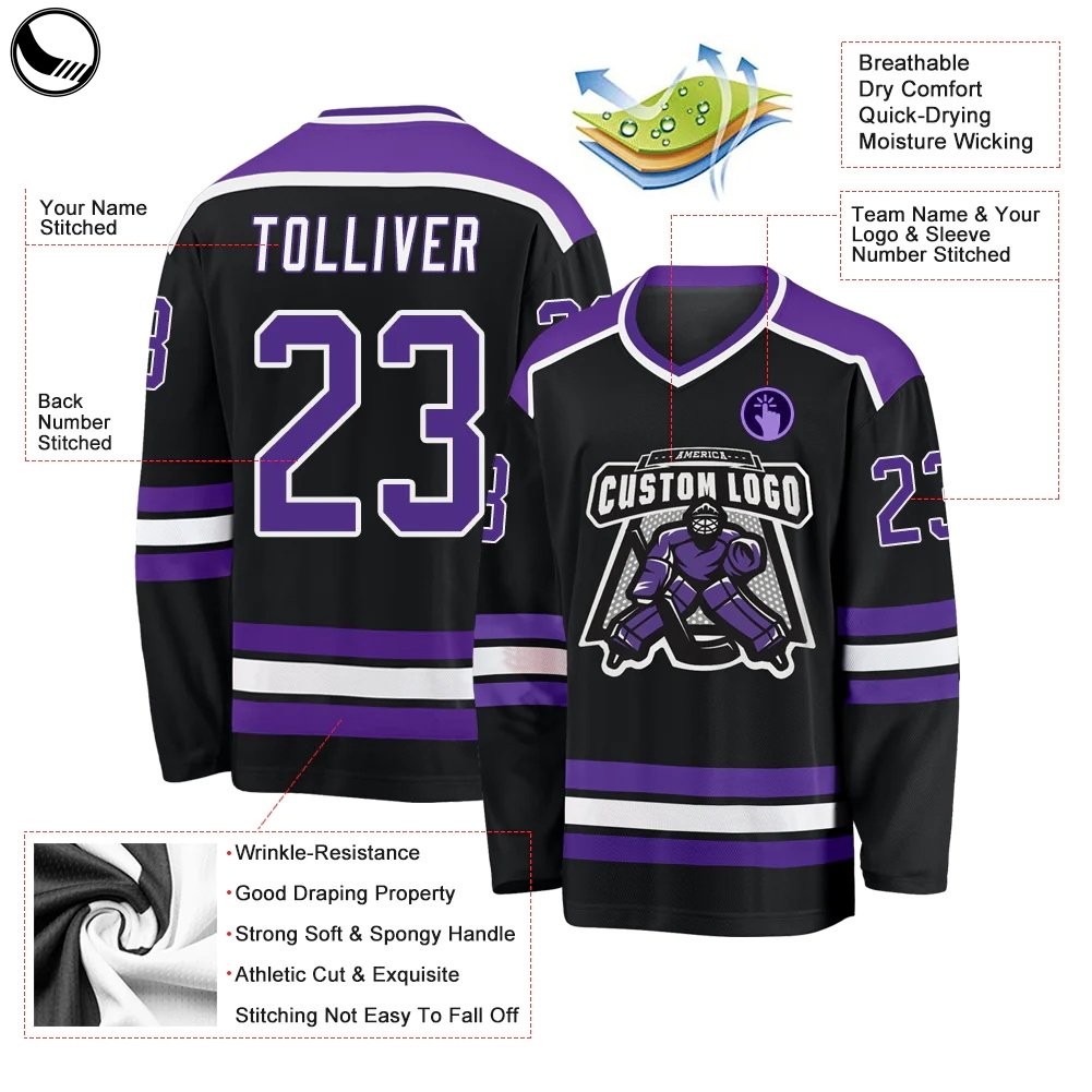 BETHERIVAL Factory Custom High Quality 180GSM Fabric Polyester Ice Hockey Wear Team Practice Uniform Tackle Twill Hockey Jersey