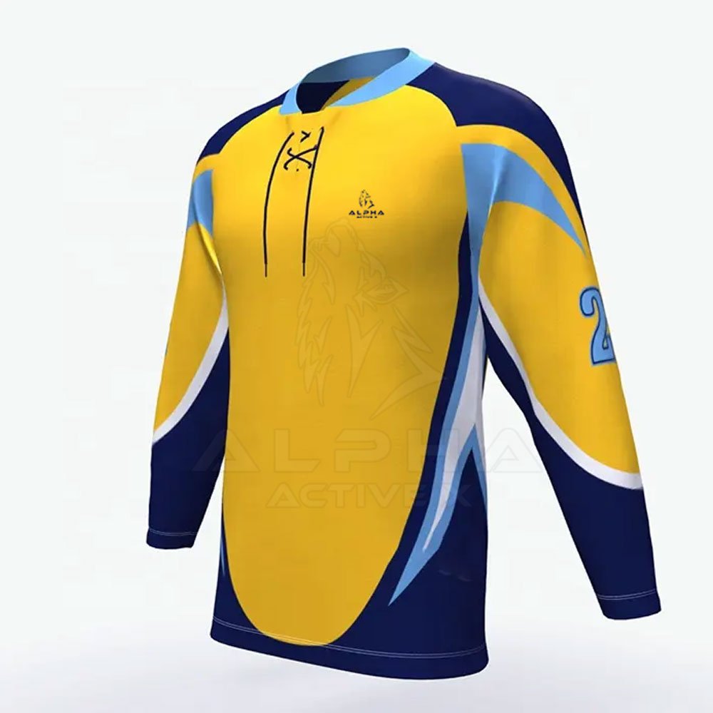 2024 New Arrival Men's Tackle Twill Ice Hockey Jersey Hot Online Sale Customizable with Team Name OEM Printed Polyester Material