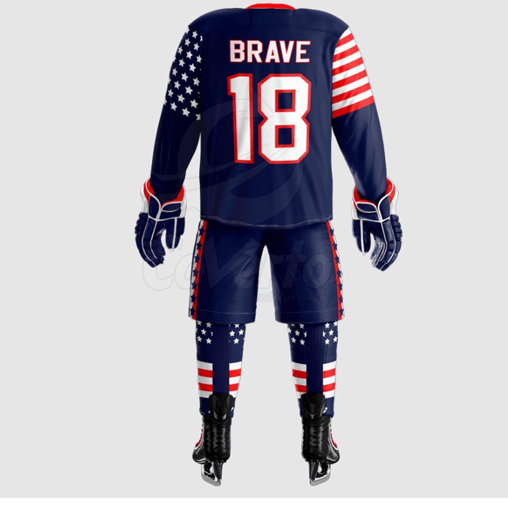New Design Durable Men's Ice Hockey Jersey Uniform Best Price OEM Team Name Printed Plain Blank Uniform