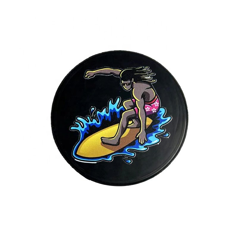 New Design Ice Hockey Pucks UV Printing Durable Rubber Ice Hockey Wholesale Supplier