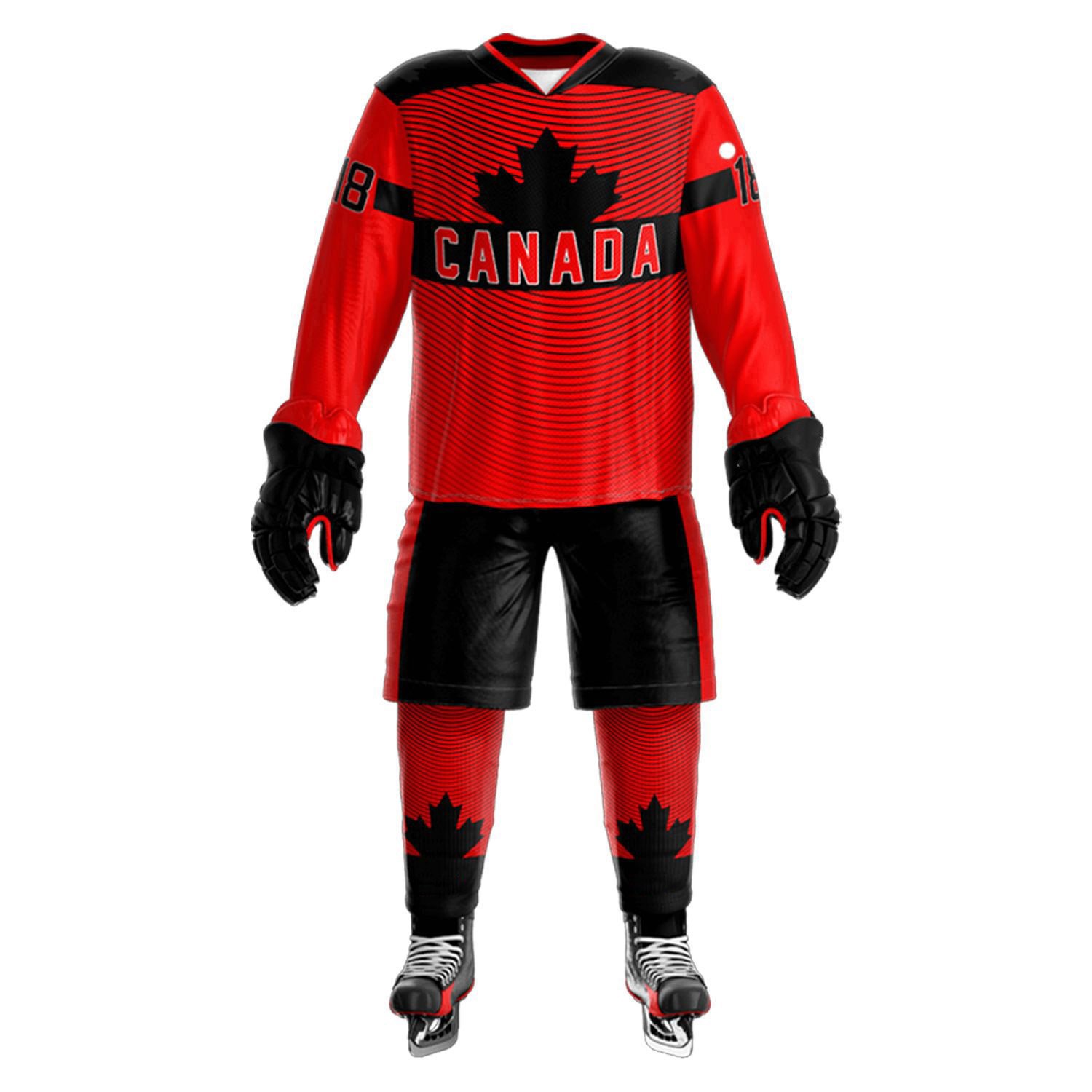 OEM Custom Logo Sublimated Hockey Jerseys Unisex Reversible Ice Hockey Uniforms with Team Name and Custom Fabric