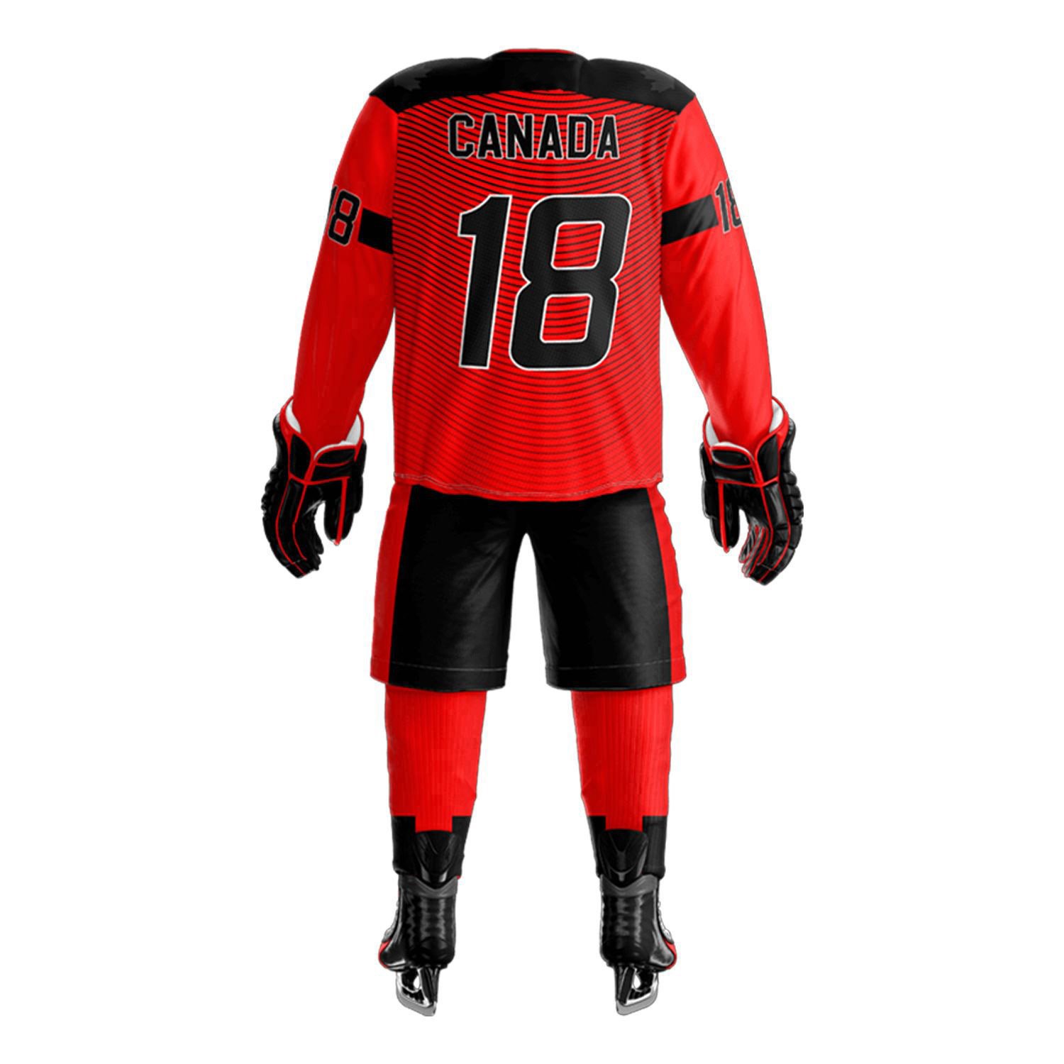 OEM Custom Logo Sublimated Hockey Jerseys Unisex Reversible Ice Hockey Uniforms with Team Name and Custom Fabric