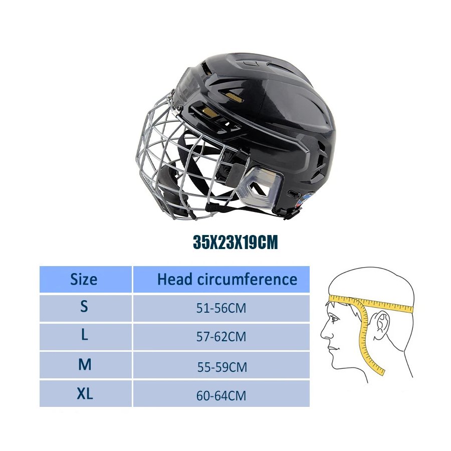 Sports Durable Factory Wholesale Logo Customized Impact Resistant Ice Hockey Equipment Sport Protection Hockey Helmet