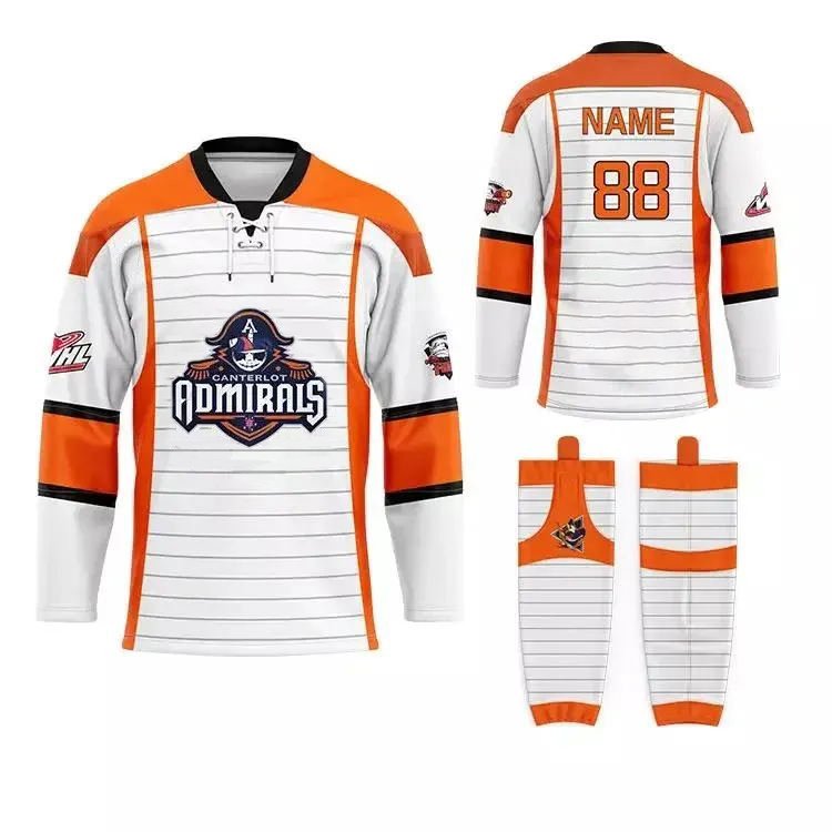 OEM factory team training uniforms kids ice hockey set custom ice hockey jersey and sock
