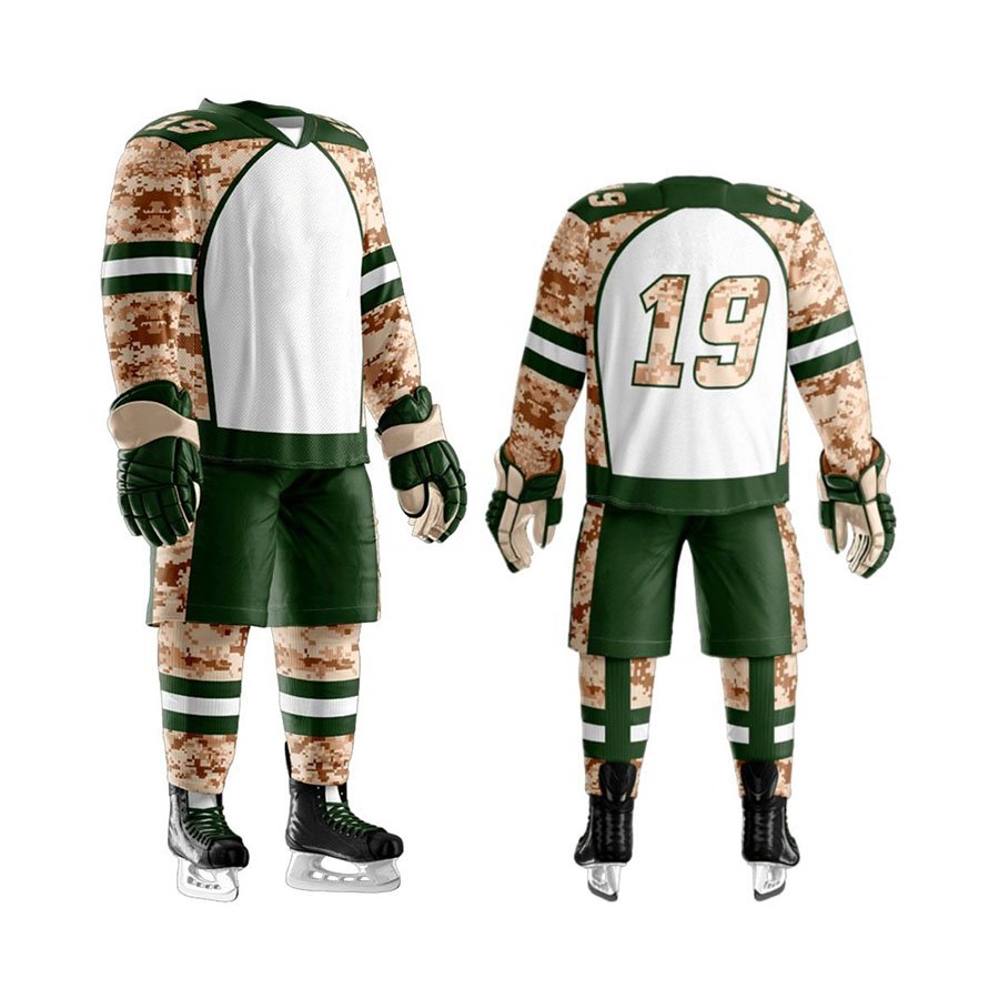 High Quality Men's Ice Hockey Uniforms Unique Design Comfortable Breathable Hot Sale Customizable with OEM Team Name Printed