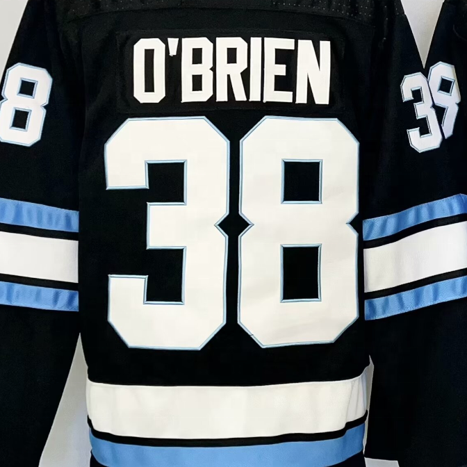 Ready to Ship Utah Liam O'Brien Black Best Quality Stitched Hockey Jersey