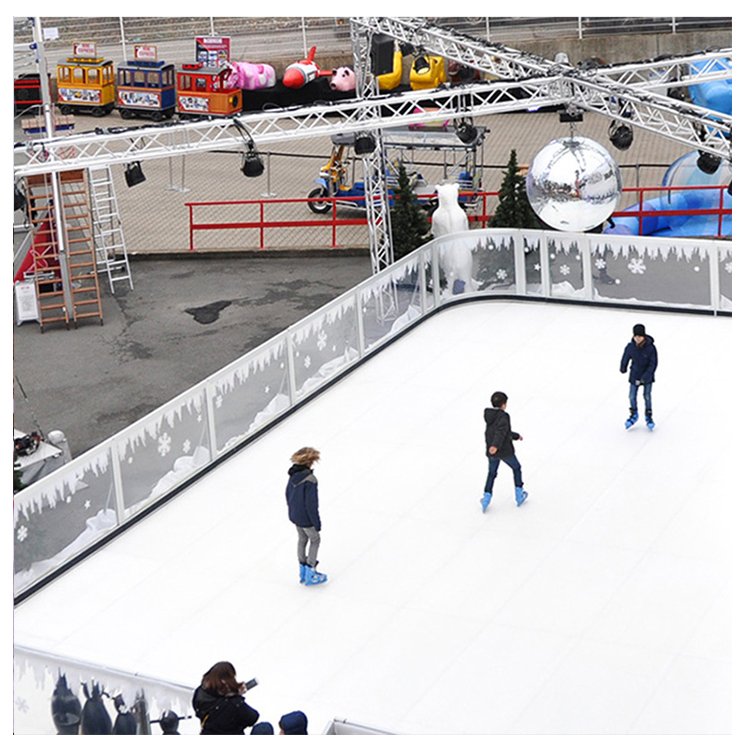 1.95x1.57 Plastic Skating Sheet Portable Hockey Training Board Synthetic Ice Rink