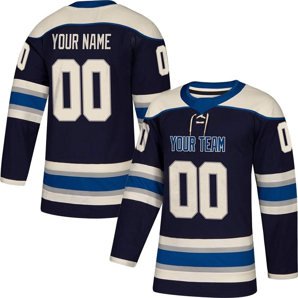 Wholesale Tackle Twill Embroidery Ice Hockey Sports Team Breathable Sublimation Custom Ice Hockey Jersey